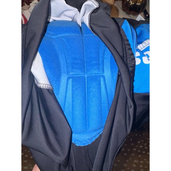 NWT INBIKE Mens Cycling Compression Pants Black & Blue Large Pads Discovery Logo - Picture 12 of 14